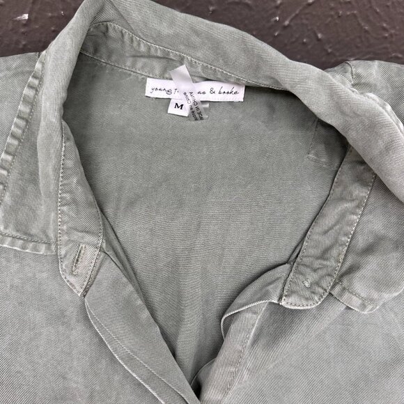 [YFB] Green Sleeveless Button Front Every Jumpsuit Size Medium - Picture 2 of 7